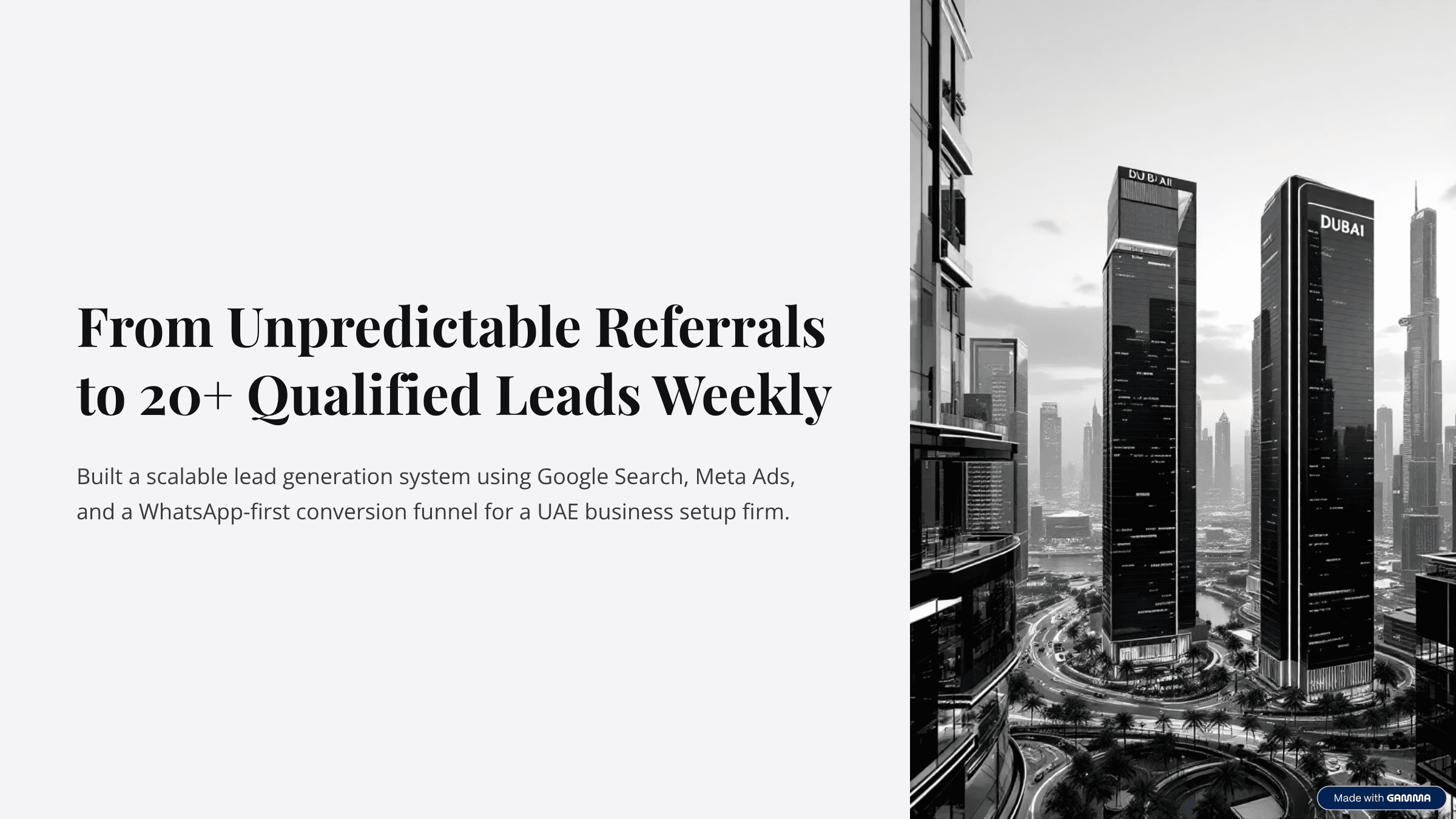 Company Formation Case Study Slide 1